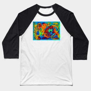 Impressionist bright floral abstract Baseball T-Shirt